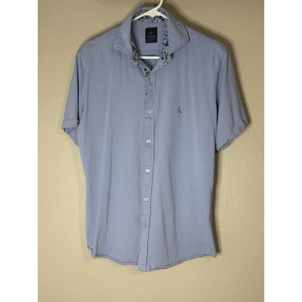 Tailorbyrd Collection Polo Shirt Men's Medium Short Sleeve Blue Bird Logo‎